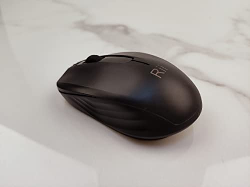 Rii Wireless Mouse, 2.4G Portable Computer Mice for PC, Laptop, Windows,Office Included Wireless USB dongle (Black)