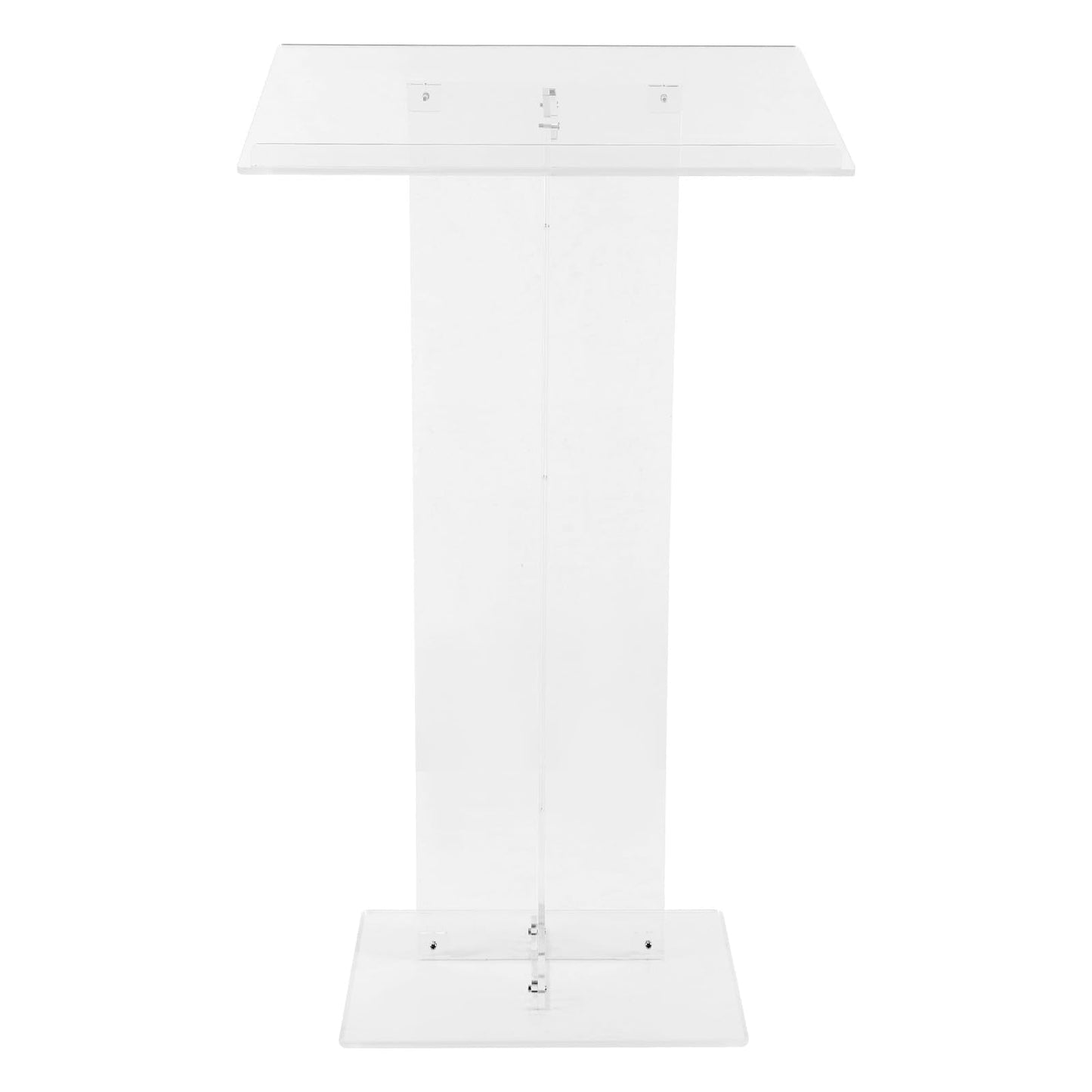 Generic 43.31 Inch Acrylic Clear Stand Up Church Pulpit Transparent Churches Lecterns Presentation Podiums for Classroom/Wedding/Conference/Lecture/Concert