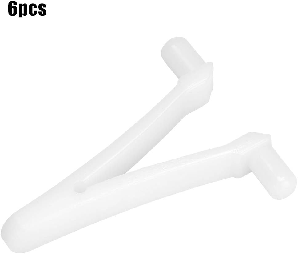 Ymiko Pool Pole Butterfly V Clip, 6PCS Plastic Clips for Pool Leaf Rake Skimmer Vacuum Head, Perfect for Brushes