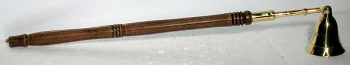 NEW Brass Snuffer with Wood Handle - Candle Accessories, 1 X
