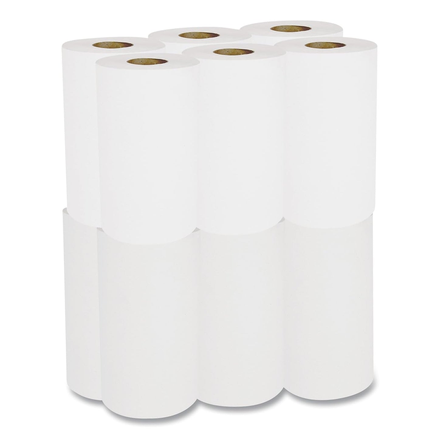 Boardwalk 6250 Hardwound Paper Towels, Nonperforated 1-Ply White, 350 ft (Case of 12 Rolls)