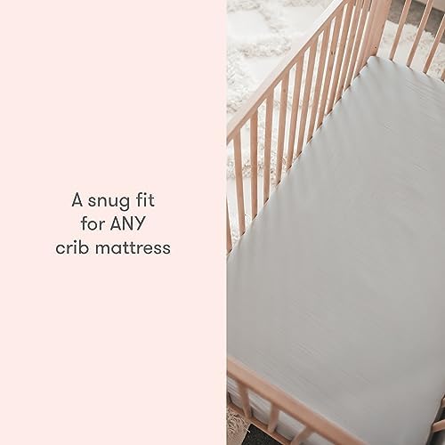 Newton Baby Organic Fitted Crib Sheets (2-Pack) - Ultra Breathable and Soft, 100% Organic Muslin Cotton, Fits All Standard Cribs, White…