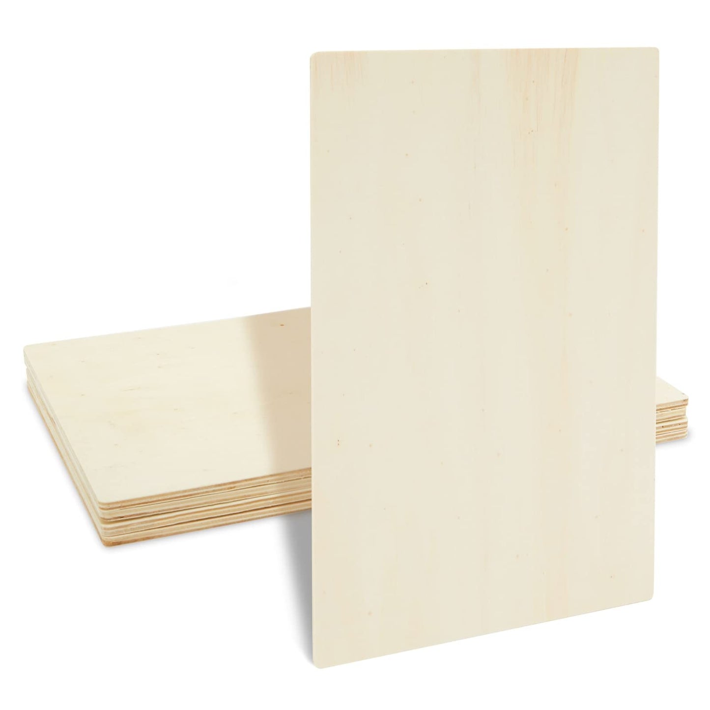 Juvale Rectangle Wood Boards for Crafts - 4-Pack, 15.5" x 9.8" x 0.2", Brown Poplar Plywood - Smooth Sanded Surface for Painting & Staining - Unfinished Craft Boards & DIY Wooden Signs