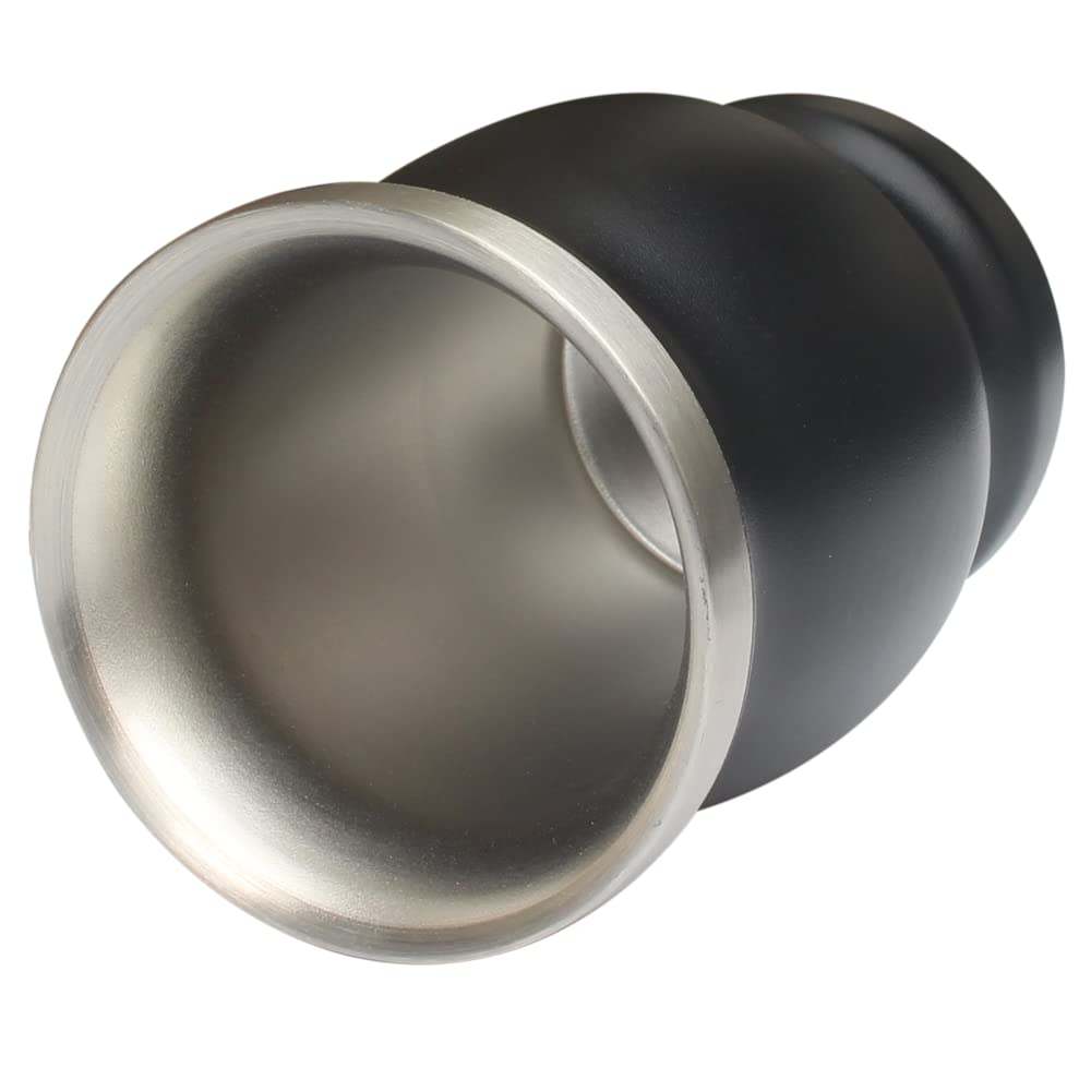 Beruth 8oz Yerba Mate Cup Set, Double Wall 304 Stainless Steel Mate Gourd, Heat Insulated Mug & Anti-Scalding Design, Includes 2 Bombillas & Cleaning Brush (Black)