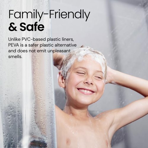 LiBa Waterproof Shower Curtain - Premium Non-Toxic PEVA Liner with Rust-Proof Grommets | Clear 72x84