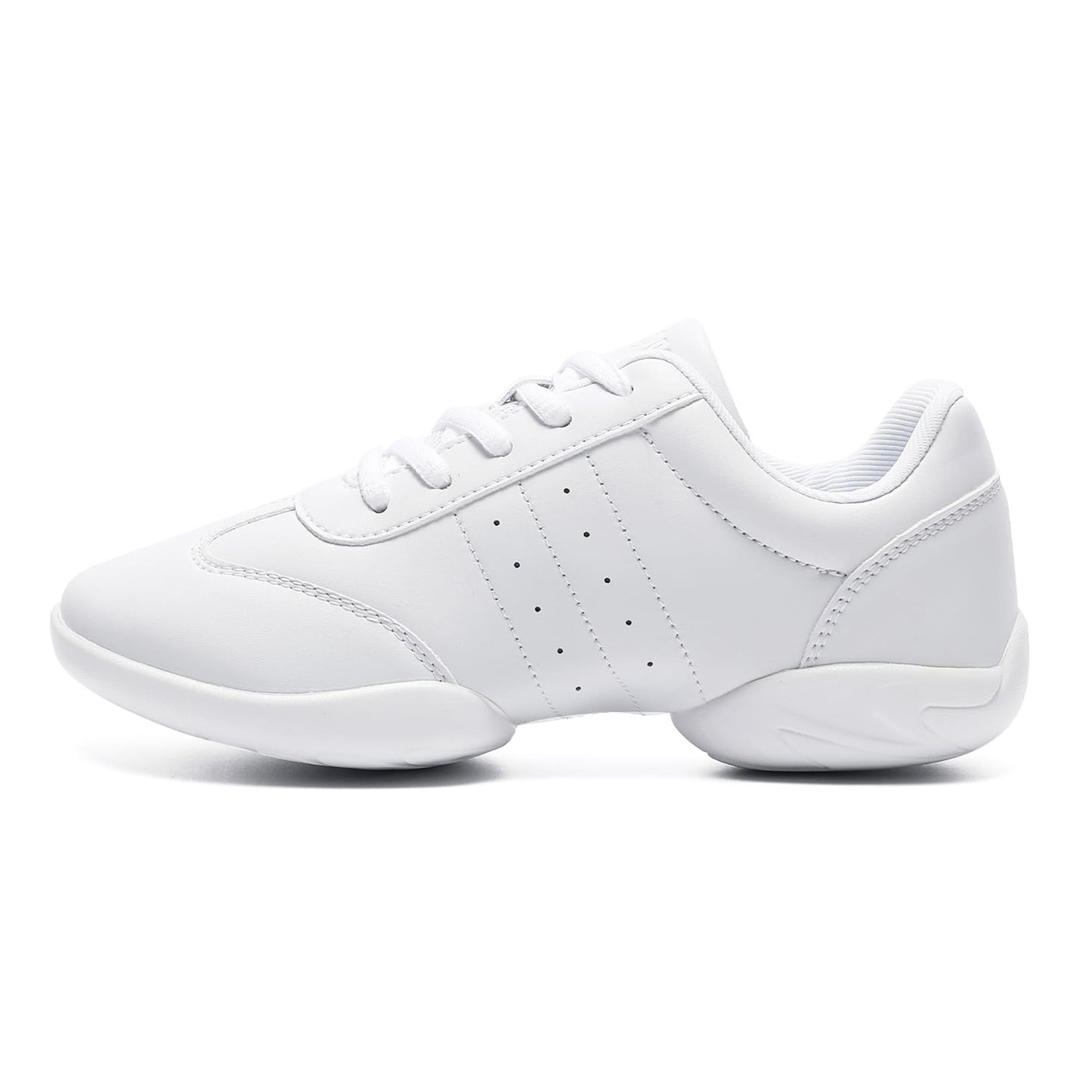 HWJHMX White Cheer Shoes for Girls Womens Youth Cheerleading Shoes Cheering Team Gear Cheer Sneakers Cheerleaders Athletic Comfortable Flats Breathable Soft Kids Cheer Shoes Size