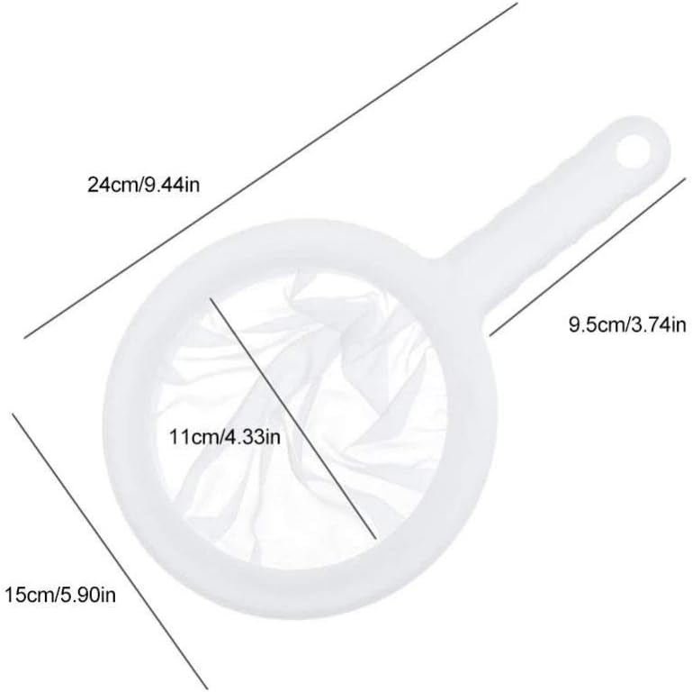 Kitchen Ultra-Fine Nylon Mesh Strainer, Plastic Sieve Fine Mesh Filter for Soy Milk, Coffee, Juice