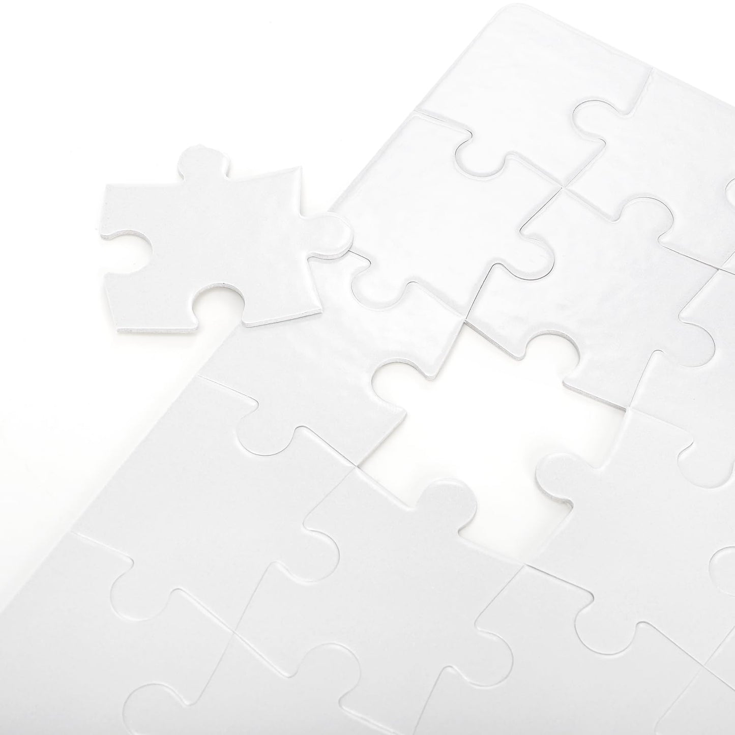 Tlence 24 Sets Blank Sublimation Puzzle, A5 Size 20 Pieces White Jigsaw Puzzles, Heat Press Thermal Transfer Puzzle Bulk, DIY Custom Printing Craft Arts for Handmade Supplies Party Decorating