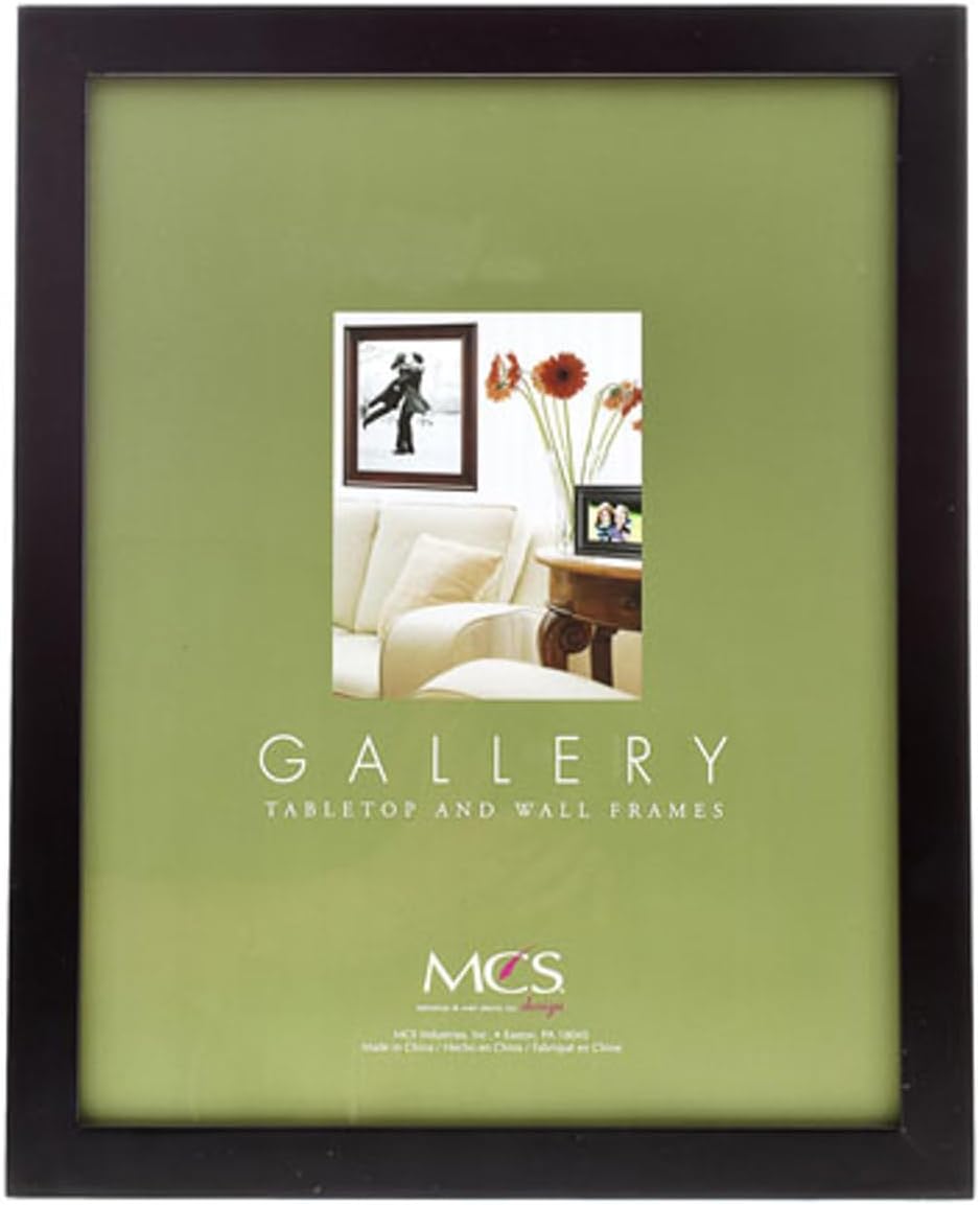 MCS 16x20 Flat-top Wood Picture Frame, Black, 1" Width