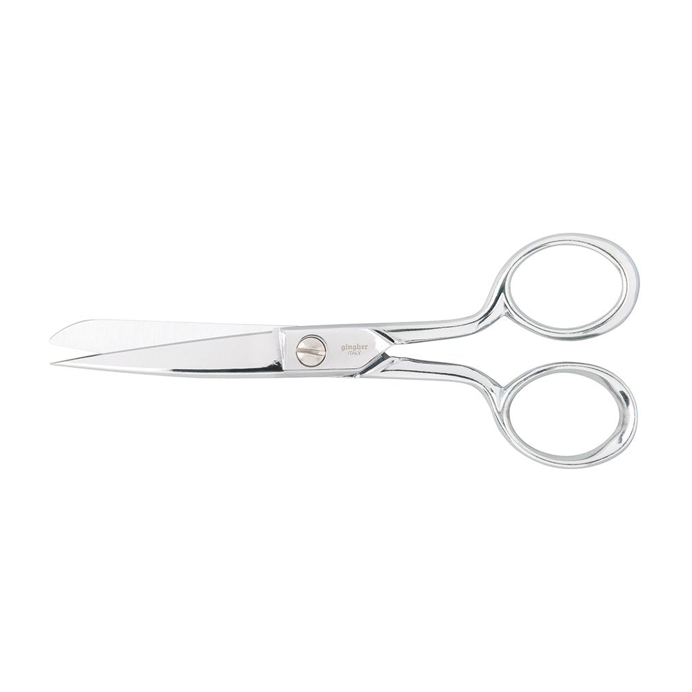 Gingher 5" Fabric Scissors, Premium Forged Steel Fabric Shears, Sharp Knife Edge Sewing Scissors for Cutting Cloth with Protective Sheath, Ambidextrous Design