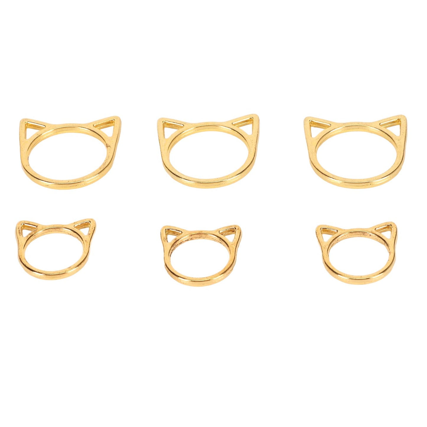 Cat Ear Knitting Stitch Markers, 30Pcs Household Cat Shape Crochet Stitch Markers Gold DIY Handcraft Plating Cute Stitch Marker Rings for Knitting Crochet Craft DIY Jewelry Making