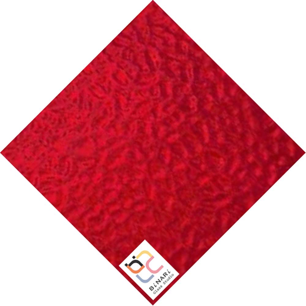 Wissmach Stained Glass Sheet: Red Selenium, English Muffle | Curated by BiNARi Glass Studio
