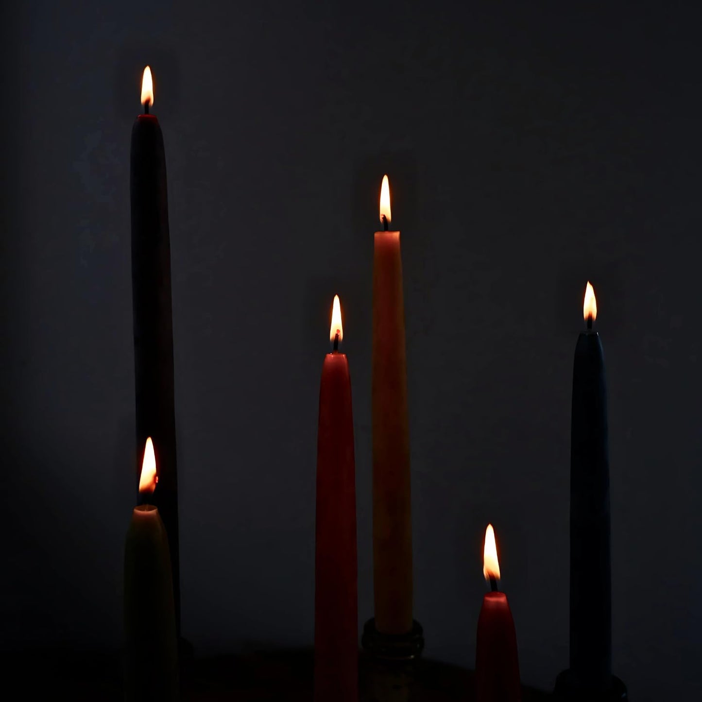 Candlestock Beeswax Taper Candles – Standard 7/8" Diameter, Pure 100% Natural USA Beeswax, Cotton Wick, Dripless, Long-Burning, Handmade in Woodstock, NY- 12 Inches - 1 Pair (2 Candles) - Plum Purple