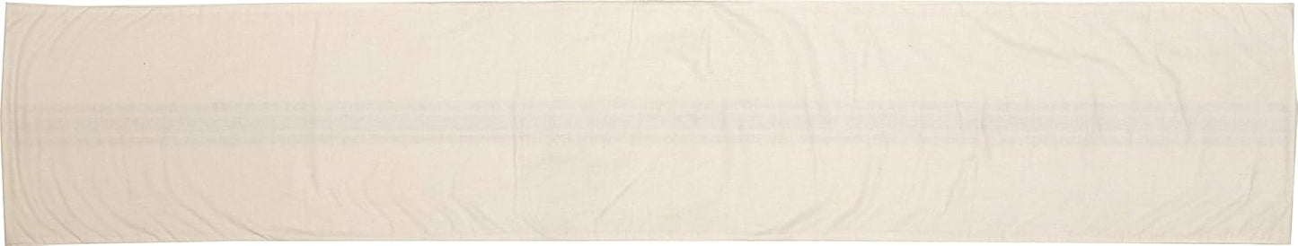 Market Place Gray Grain Sack Stripe Table Runner, 13" x 72", Farmhouse Style Gray and Cream Tabletop D cor