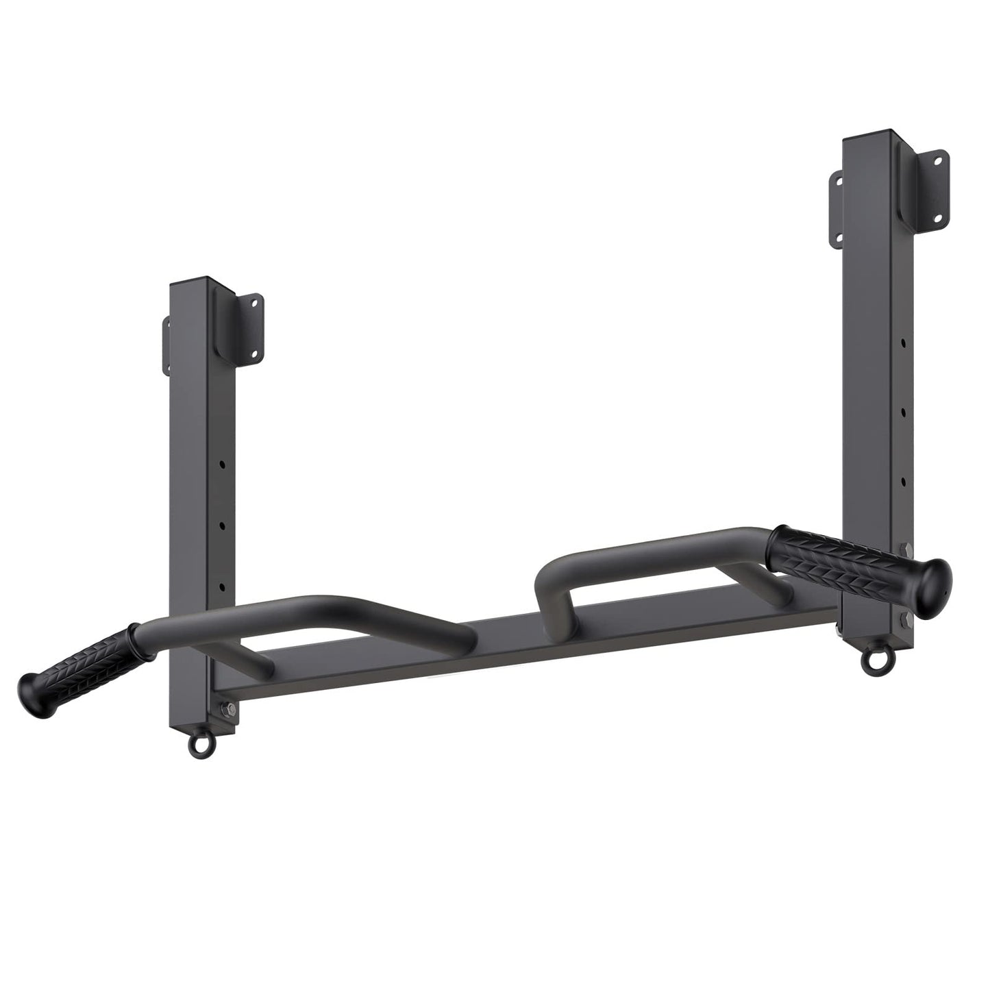 Kipika Joist Mount Pull Up Bar - Heavy Duty Chin Up Bar - 4 Height Levels, Multi-Angle Grip, Rings for Accessories - Ideal for Home Gym Workout and Crossfit Training