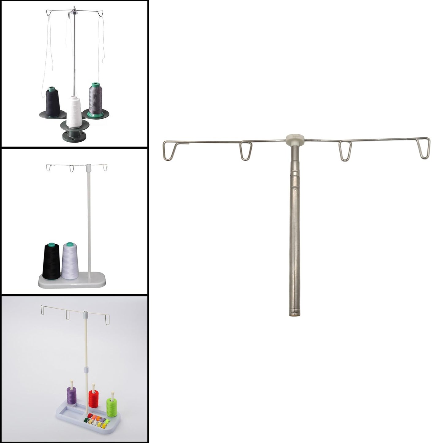 AMLESO Adjustable Cone Thread Stand Spool Holder for Sewing Machine Embroidery Quilting Serger Machines, Thread Stand for Smoother Feed, Large Spool Holder