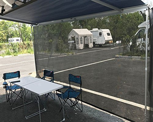 Tentproinc RV Awning Sun Shade Screen 6' X 10' 3'' (Fit for 11' Awning) Mesh Screen Sunshade Motorhome Camping Trailer Awning Screenshade Sunscreen UV SunBlocker - 3 Year Warranty (Black)