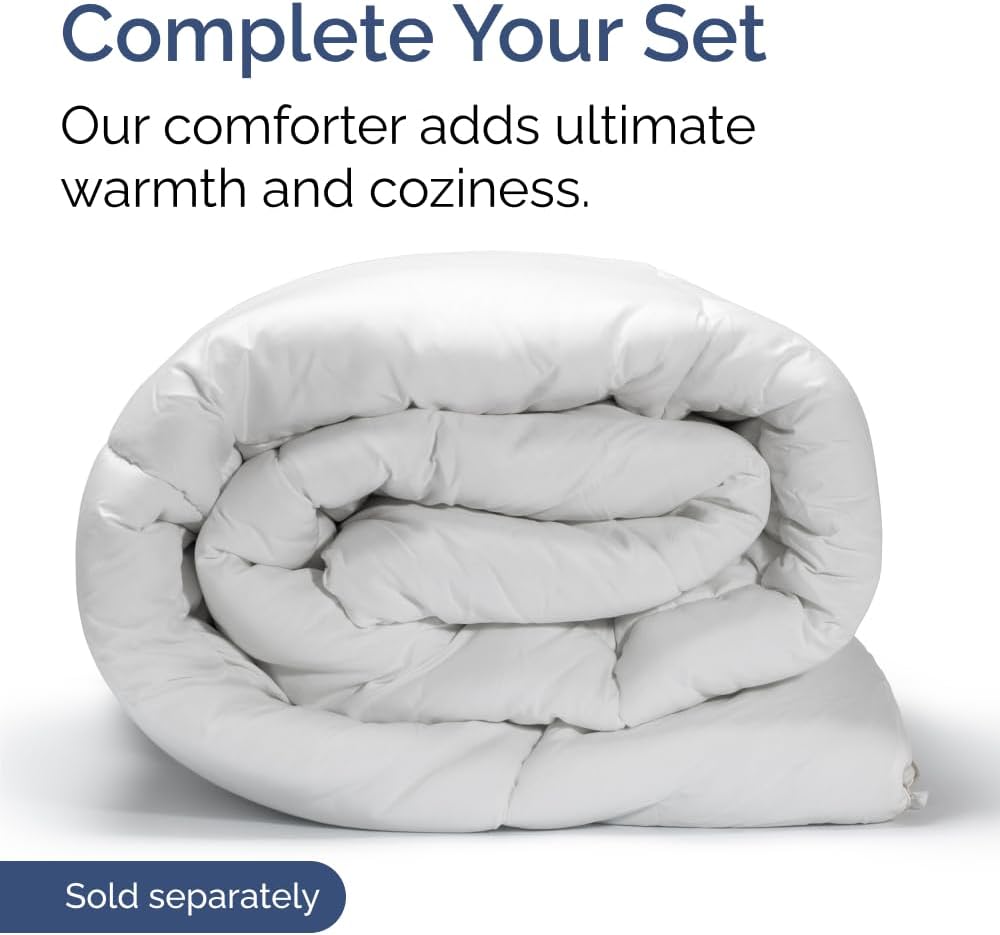 Skiennix Extra Deep Full Sheet Set | 6-Piece Breathable Cooling Sheets - Luxury Hotel Quality - Heathered Beige
