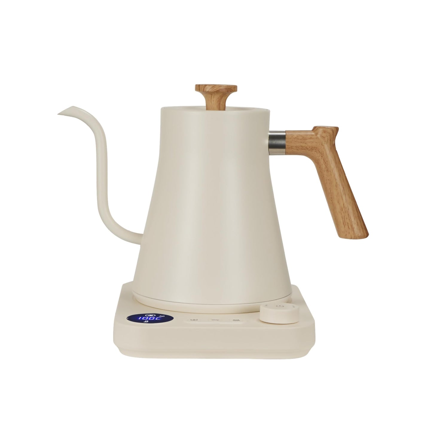 Electric Kettles, Gooseneck Electric Kettle, ±1℉ Temperature Control, Stainless Steel Inner, Quick Heating, for Pour Over Coffee, Brew Tea, Boil Hot Water, 0.9L (White)
