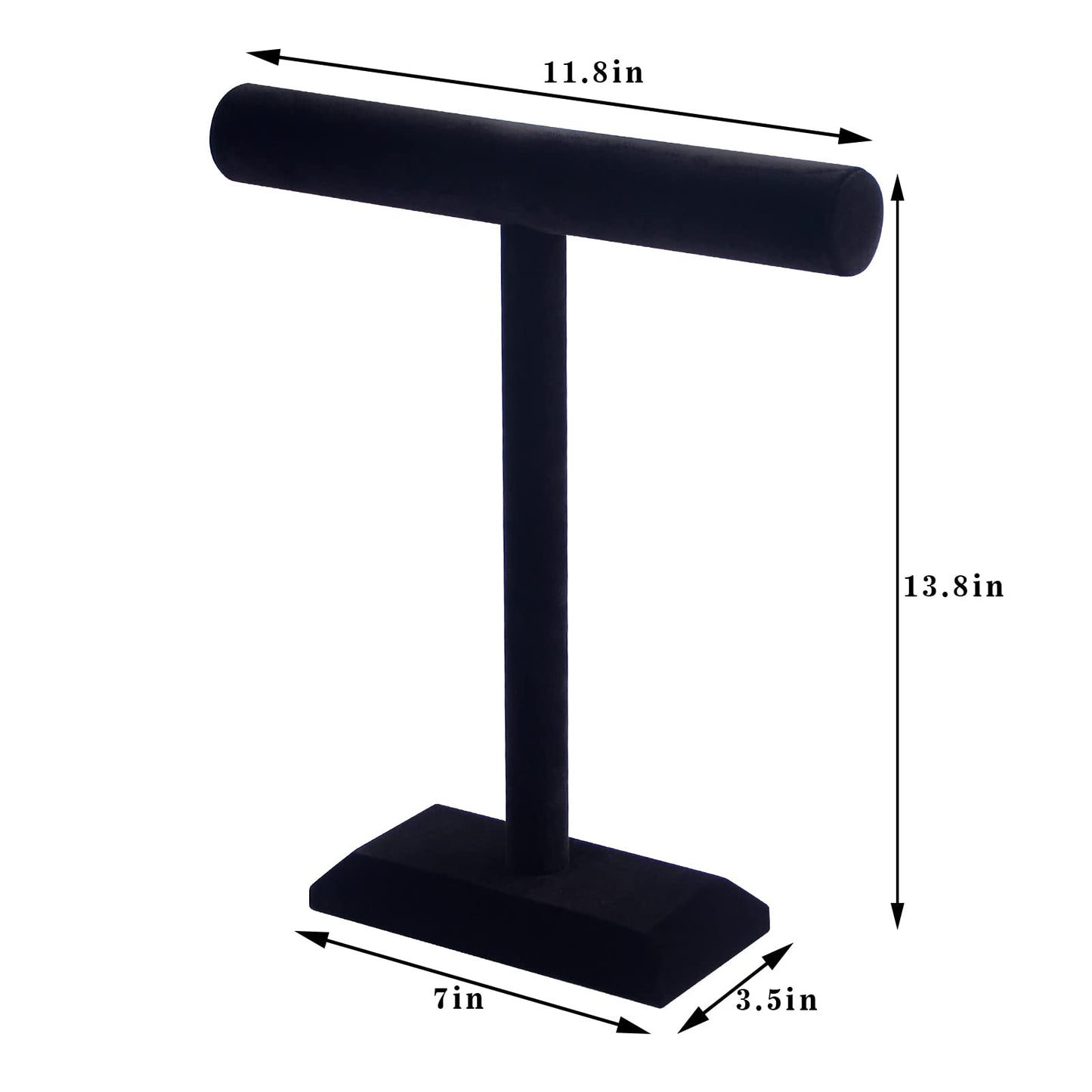 Pangkeep Necklace Holder,Black Velvet Jewelry Display Stand for Selling,13.8 Inches Tall Jewelry Holder.