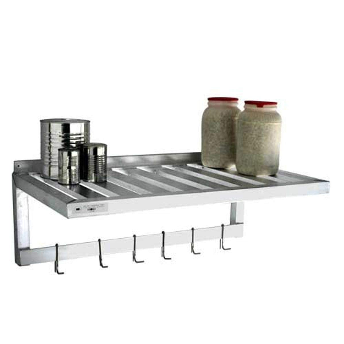 Newage Industrial 1122PR T-Bar Wall Shelf/Pot Rack 20" Diameter x 48" Length