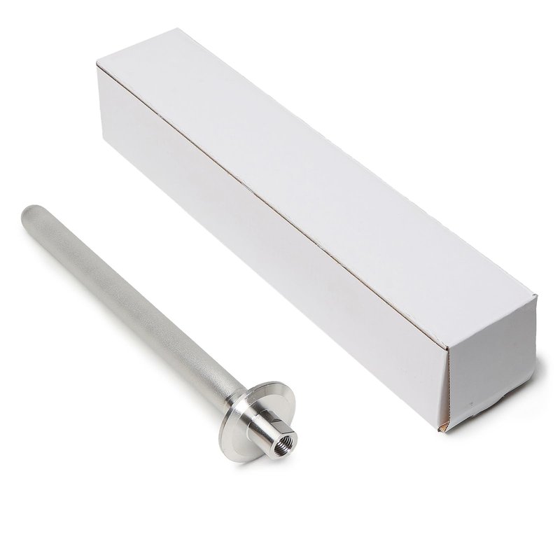 Stainless Steel 1.5" Tri-Clamp Ferrule Diffusion Stone,1.5 Inch Tri Clamp Carbonation 2 Micron Aeration Stone,Male Connect 1/4" NPT CO2 inlet,10" Length for Brew Aeration Equipment