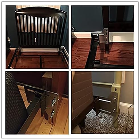 2Pcs Bed Frame Conversion Kit, Heavy Duty Adapter Bracket, Headboard Attachment with Hardware, Full to Queen