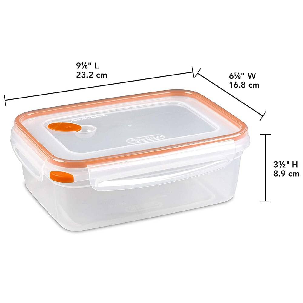 Sterilite 03221106 8.3 Cups Rectangle Ultra-Seal Container