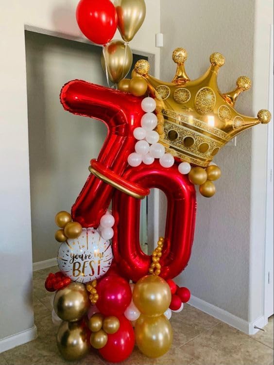 Red Number 18 Balloon - 40 Inch Giant 18th Birthday Decoration for Girls & Boys Party Supplies