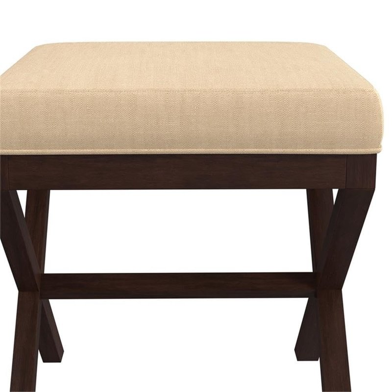 Hillsdale Morgan Upholstered Backless Vanity Stool for Make up Room or Bathroom, Espresso