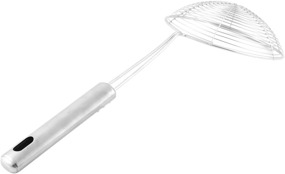 uxcell Metal Wire Spiral Mesh Kitchen Frying Skimmer Strainer Filter Ladle 6 Inch Diameter