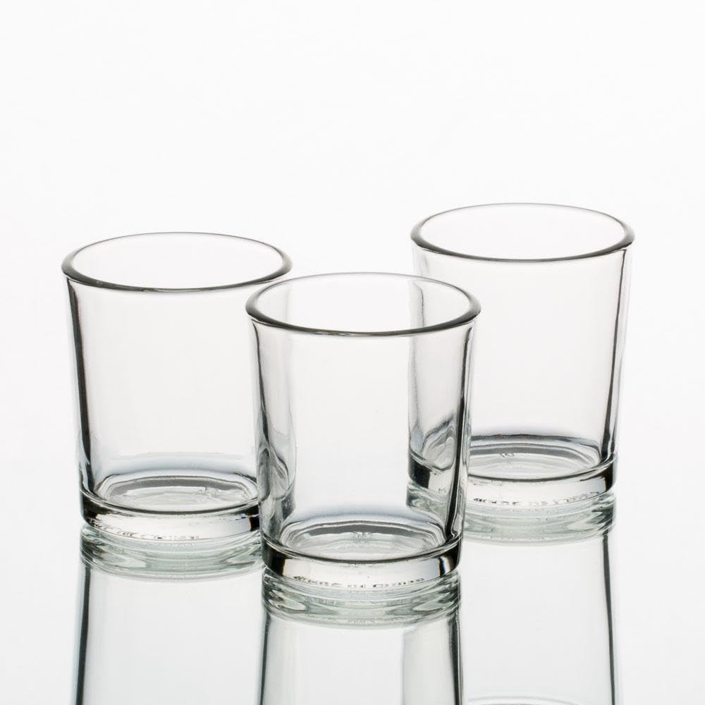 Set of 12 Richland Votive Candles Purple Unscented and 12 Clear Glass Eastland Votive Holders