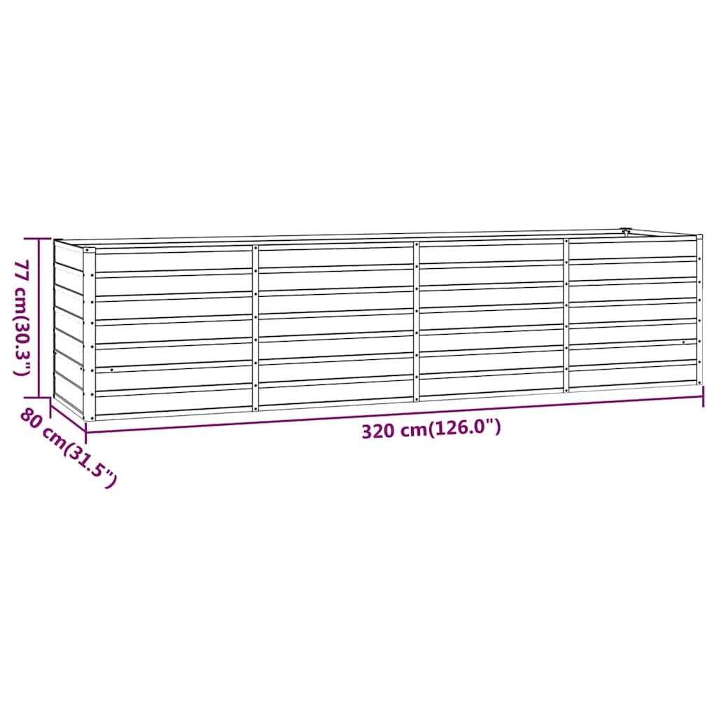 Mhdvray Corten Steel Large Raised Garden Bed 126x31.5x30.3 in Rusty Rectangular Planter Box for Vegetables Herbs Flowers Outdoor Patio Terrace