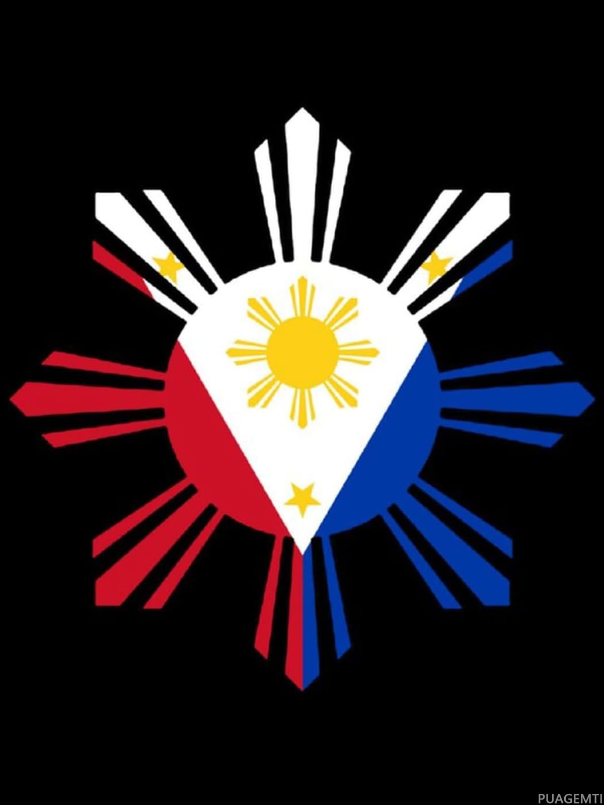 PUAGEMTI Philippine Sun Flag Adults Diamond Kits Painting 5D Art Paint by Number Full Drill Home Wall Decor 12"x16"