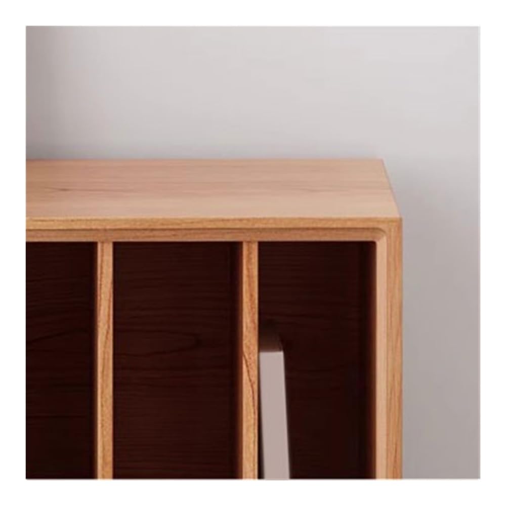 YGwnjqr Cd Rack Vinyl Record Wooden Display Cabinet with Drawer Home Multi-Functional Storage Sideboard,