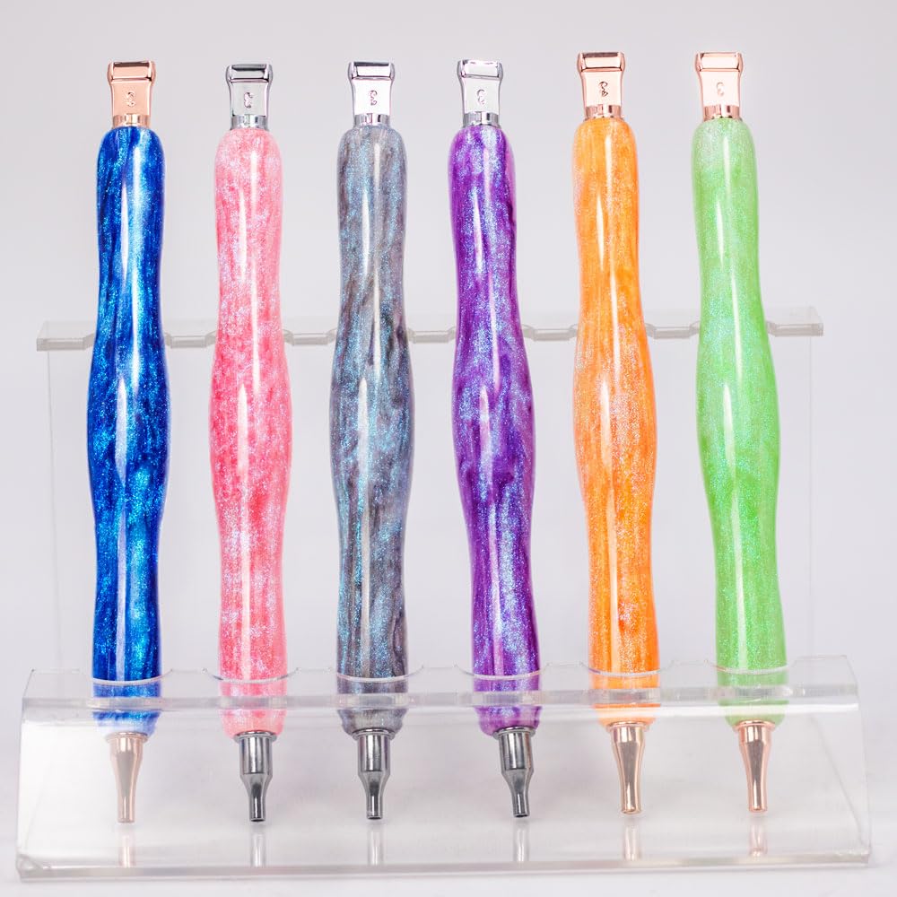 Praise V Do Diamond Painting Art Drill Pen Kit with Screw Stainless Steel Rose Metal Tip Nibs Placers Roller Tool Accessories, Ergonomic Diamond Art Pen for 5D Diamond Paint Bead Dot Green