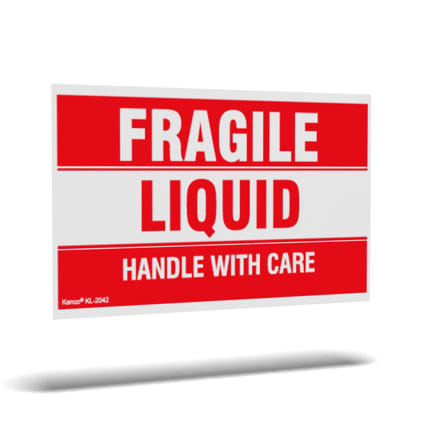 Kenco 3" X 5" Fragile Liquid Handle with Care Warning Stickers for Shipping and Packing - 500 Adhesive Labels Per Roll
