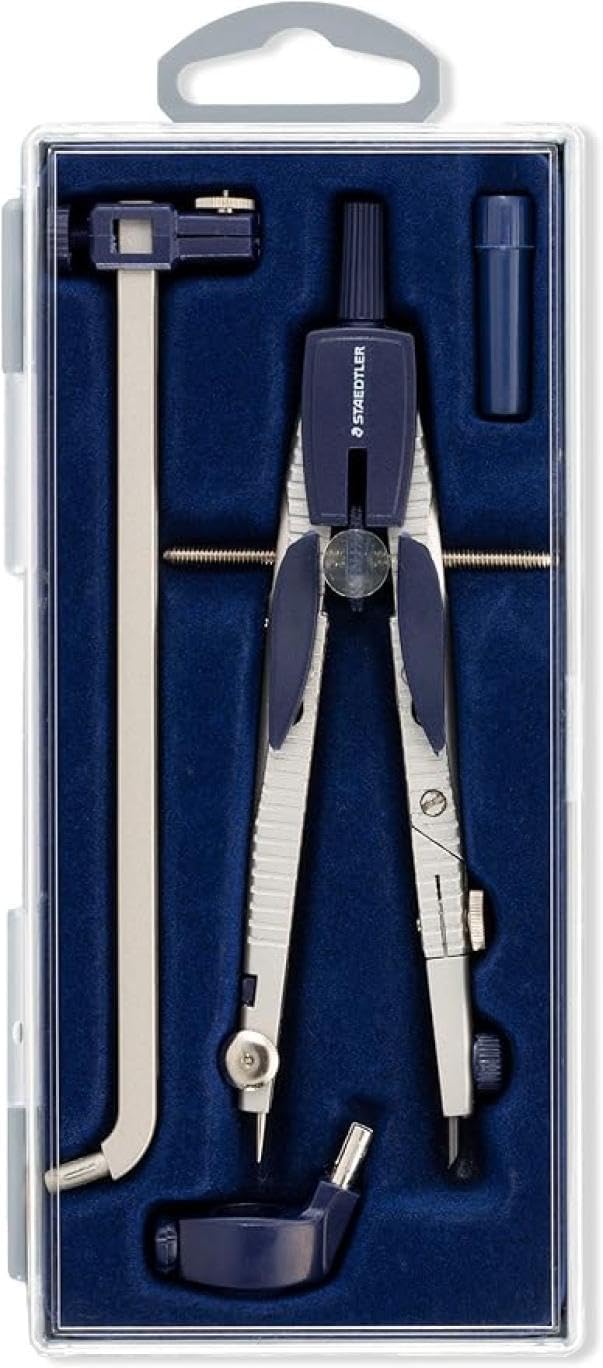 STAEDTLER 553 02 Mars Comfort Compass for Drawing & Drafting with Extension Bar, 560mm Diameter (Box of 4 Pieces)