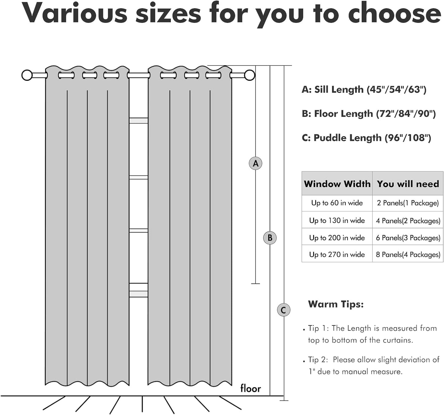 MIULEE Linen Curtains - 100% Blackout Thermal Insulated Drapes | Beige, 52x96 Inch (2 Panels)
