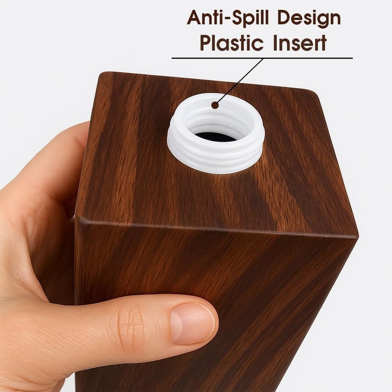 AUSAULAC 200ml Solid Wood Soap Dispenser for Bathroom,Kitchen โWooden Refillable Hand Soap Pump, Lotion Dispenser, Bathroom Accessories, Wood Lotion Container (7oz/200ml)