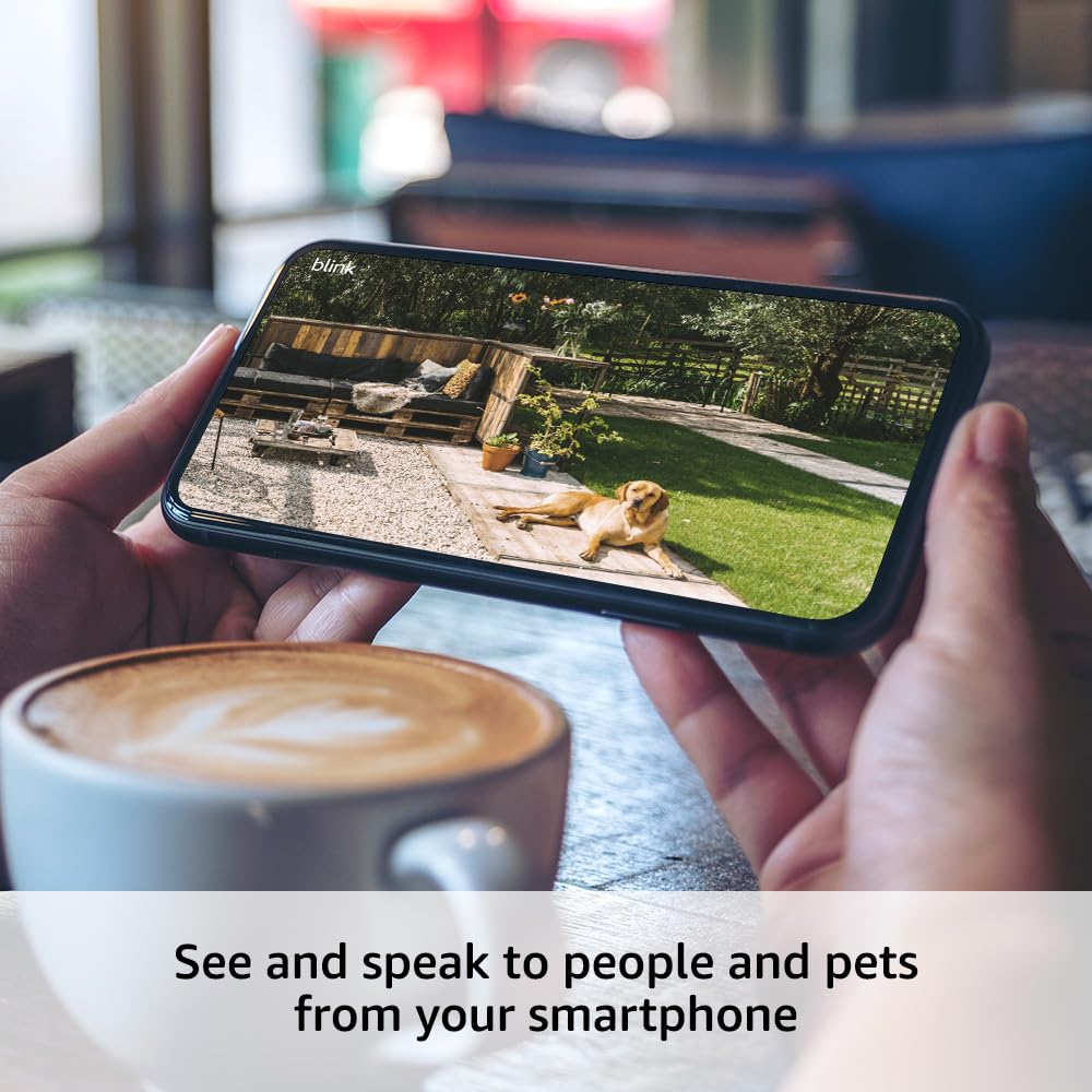 Blink Outdoor 4 (newest model), Wireless smart security camera, two-year battery, 1080p HD day and infrared night live view, two-way talk – 2 camera system