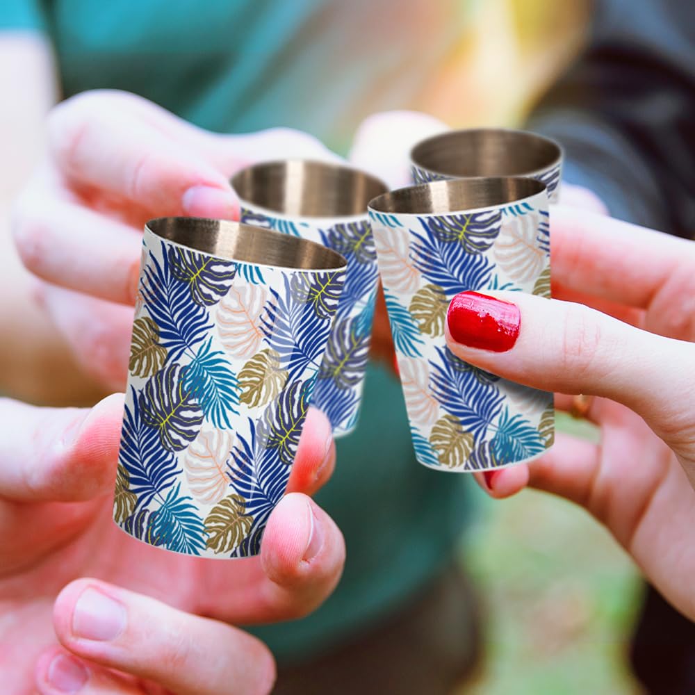 PYD Life 12 Pack 2 OZ Sublimation Shot Mugs Tumblers Blanks Bulk White Mini Wine Tumbler Stainless Steel Tumblers Cups without Lid and Straw for Sublimation Oven Printing