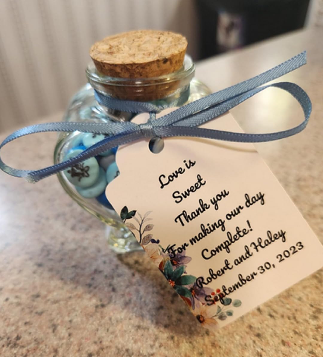 zmgmsmh Mini heart jars small heart shaped glass jars with cork lids candy jars bridal shower favors jars memo jiars perfect amount about 3 ounces holding sands, shells,candies etc (20 pieces)