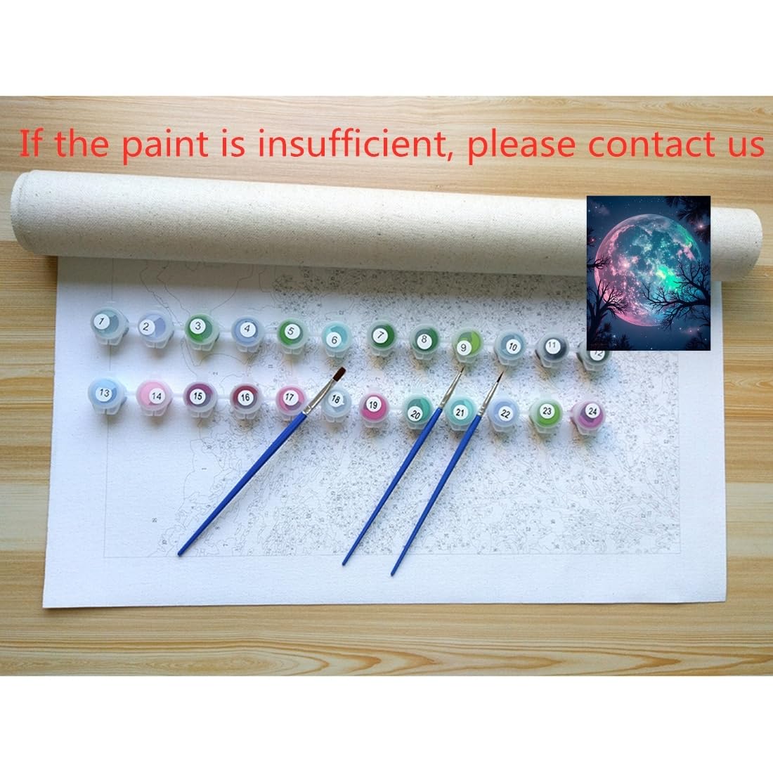 ACANDYL Moon Paint by Numbers Kit for Adults Beginner Paint by Numbers for Adults Canvas Painting by Number DIY Acrylic Oil Painting on Canvas Arts Craft Decoration 16x20 Inch