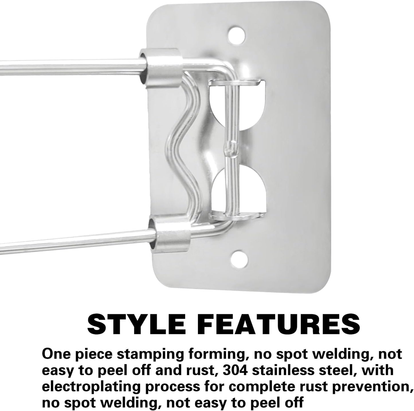 RV Shower Corner Storage Bar, Adjustable 7.5-13 Inch Stainless Steel Rod, RV Bathroom Accessories (2 Pack)