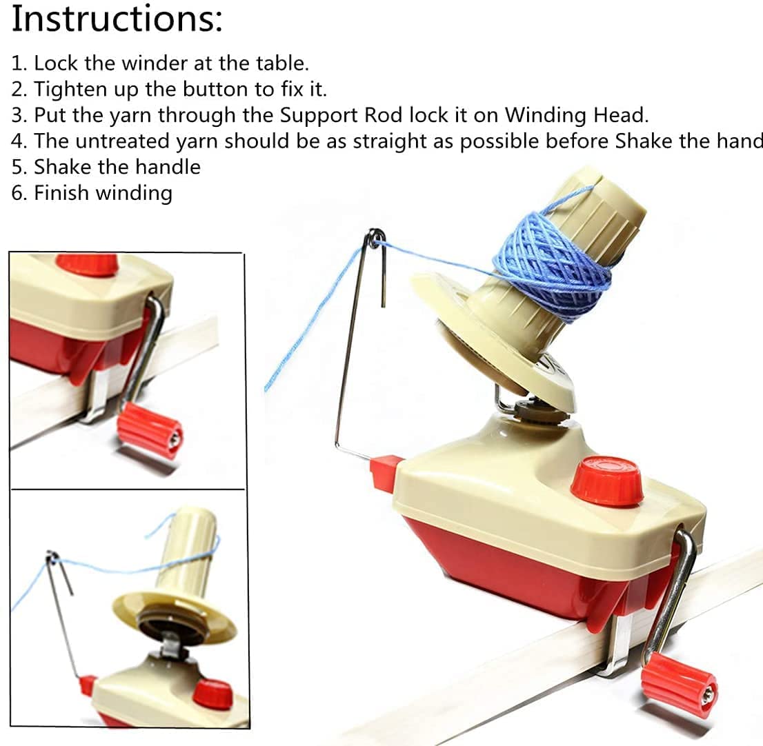 Yarn Ball Winder, Convenient Ball Winder for Yarn,Yarn Swift and Ball Winder Combo with Easy Installation for Yarn Storage + 53 Pieces Stitch Knitting Needles + 1 Pieces Scissors