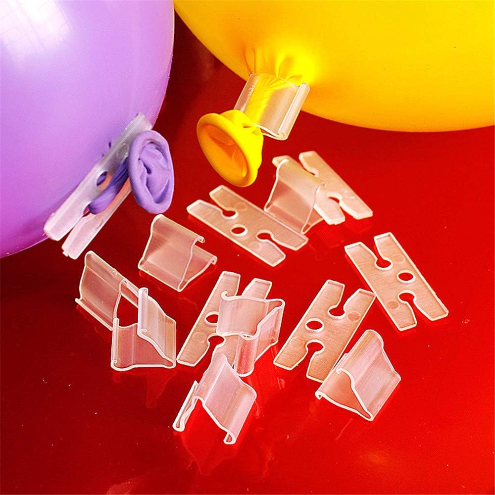 101 Pieces Clear Plastic V Balloon Clips Tie for Sealing, Wedding Party Christmas Birthday Decoration