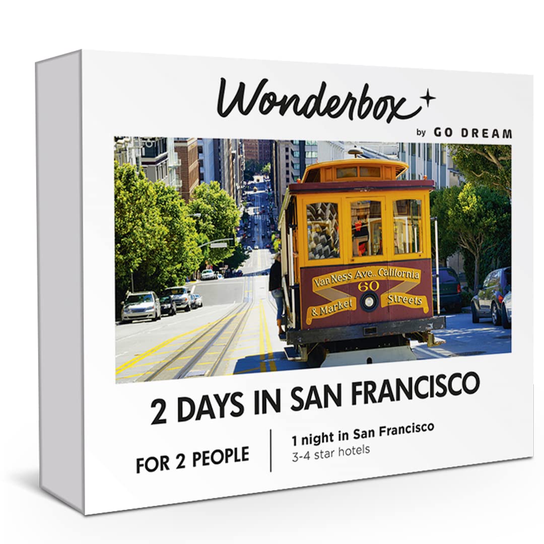 Wonderbox – Original Gift Idea - Experience Gift – Hotel Stay in San Francisco –1 Hotel Night - 2 People, Up to 50 Hotels