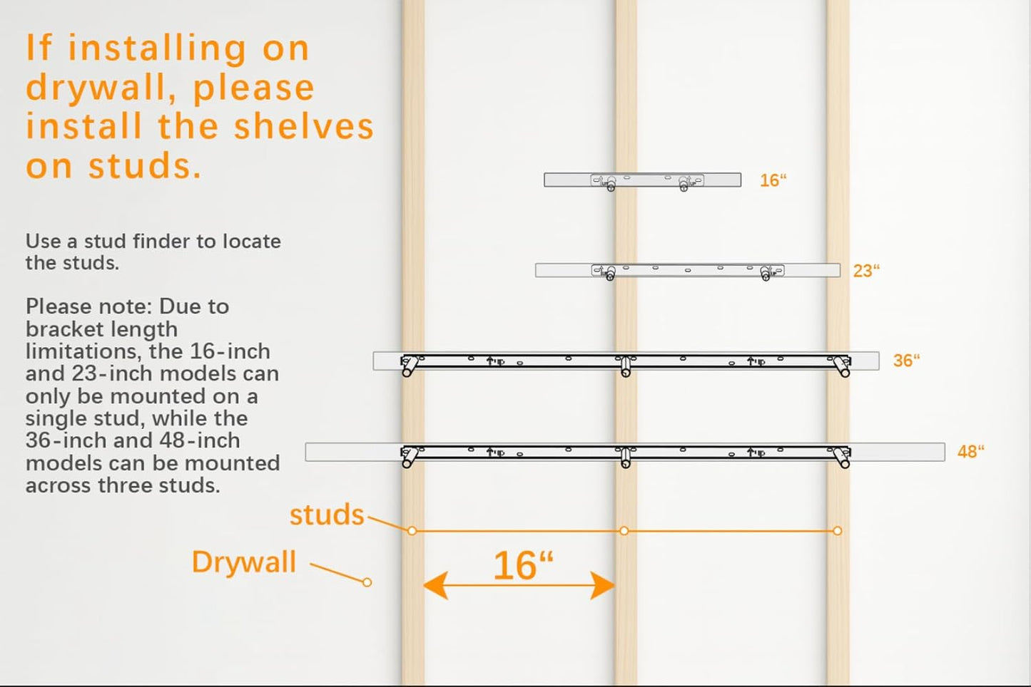 BAYKA Floating Shelves - Rustic White Wood Wall-Mounted Display Shelf | 22.5 Inches, 22 lbs Capacity