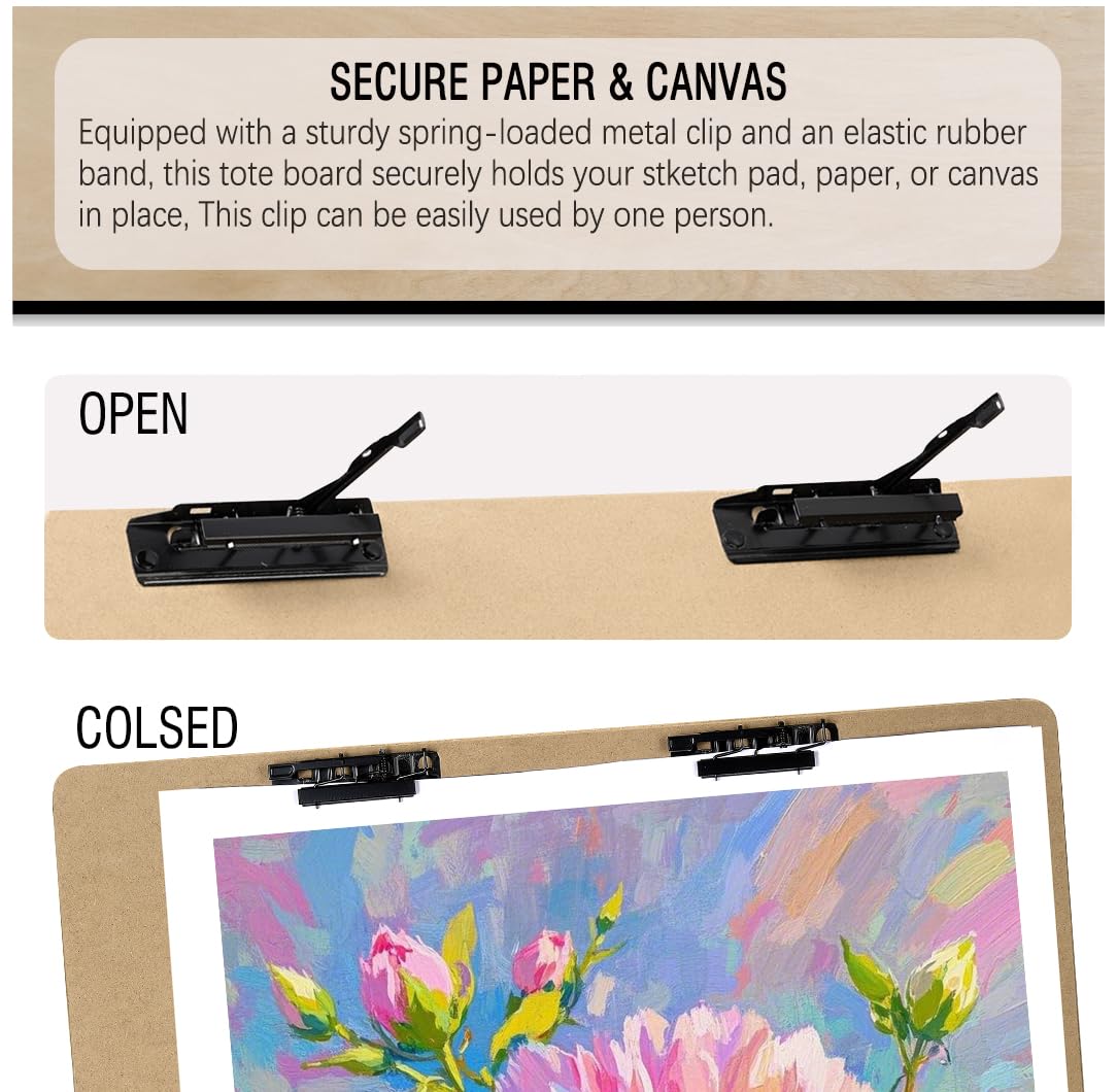 23" x 26" Drawing Board with Handle for Drafting Art - Compatible with H Frame Easel, By TX Liteart